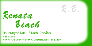 renata biach business card