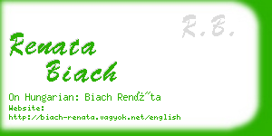 renata biach business card